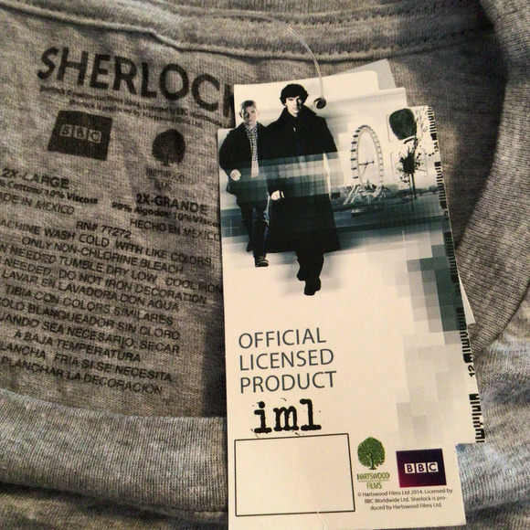 NWT Hot Topic Sherlock Lives Hashtag T-Shirt Jr. 2XL - Picture 5 of 6